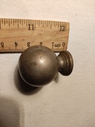 Mosiężna niklowana kula- część od starej lampy