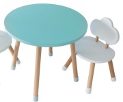 KYWAI miętowy stolik i 1 krzesło chmurka