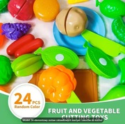 Klocki Kuchenne 24 el. Zestaw Kuchnia Dla Dzieci Zabawkowe Jedzenie 3+