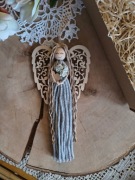 Aniołek Anioł stróż makrama zawieszka 