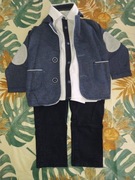 Komplet dla chłopca r 92/98 elegancki marynarka, spodnie, koszula, jak nowy