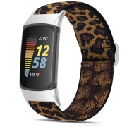Regulowana opaska materiałowa Blueshaweu do Fitbit Charge 6, wzór Panterka