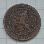 #1296 Holandia 1 cent 1884
