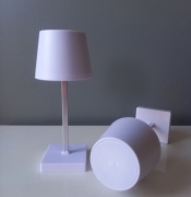 LAMPA STOŁOWA NOCNA LED DOTYKOWA ZESTAW 2 SZT BIAŁO SREBRNA 