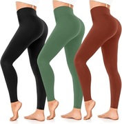 Legginsy z wysokim stanem kryjące modelujące brzuch L/XL 3szt