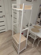 Szafka wieszak szuflady na buty przedpokój garderoba biały dąb sonoma