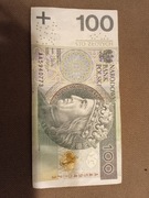 Banknot 100 zł seria AA 