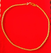 Vintage lata 80te pozłacana metalowa bransoletka łańcuszek 20cm.         99