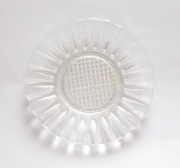 Ząbkowice szklany talerzyk słonecznik, retro prl szklany spodek kwiat