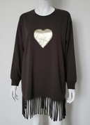 Wawa piekna tunika fredzle czekolada xxxl 50 52 plus size