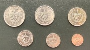 Kuba /// Cuba 1, 5, 10, 25, 50 centavos 1 peso convertible 1998-2016 UNC