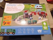 Kolejka drewniana kinderplay 80 klockow