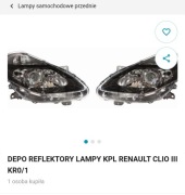 Lampy przednie Clio 3 