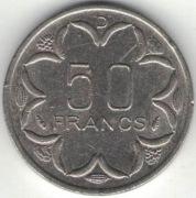 Afryka Środkowa 50 franków 1976 D - Gabon - 21,5 mm - nr 2
