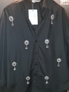 Koszula czarna odpinane broszki