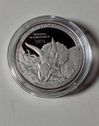 Congo: Prehistoric Life II - Triceratops 1 uncja Srebra 2024