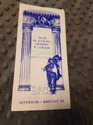 stara ulotka program teatr im jululiusza osterwy w lublinie lata 90 nr 155