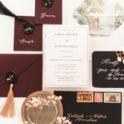 Zaproszenie ślubne kaligrafia handmade fine art