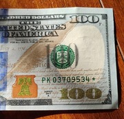 100 DOLARÓW 2017 A GWIAZDKA SERIA ZASTĘPCZA  PK03709534* wysyłka po 3 marca