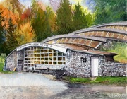 Obraz Akwarela - Kletno, Jaskinia Niedźwiedzia