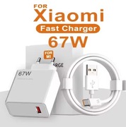 ŁADOWARKA XIAOMI 67W USB + KABEL 1,5m TURBO CHARGE ZASILACZ USB