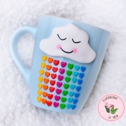 Kubek 3d tęcza handmade