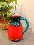 Włoski dzban ceramiczny 20 cm | Italy | ręcznie zdobiony | Vintage 60/70
