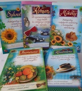 Kartki imienniki męskie 24 sztuki