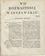 1827, Rozmaitości Warszawskie dodatek Gazety Korrespondenta W-wskiego, Nr19
