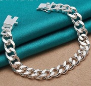 Srebrna Silver Sterling 925 bransoleta damska 20cm 10mm  Piękna Bransoletka
