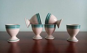 Unikat kieliszki do jajek Chodzież-porcelana-PRL  lata 70