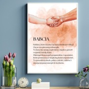 Plakat Babcia i Dziadek A4 | do personalizacji | ramka w komplecie