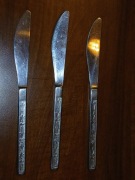 Trzy stare noże sztućce cccp prl
