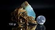 Akwamaryn z Muskowitem - Mika | 132 gr | Minerał Surowy Kryształ Kamień
