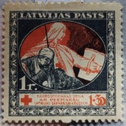 Znaczek pocztowy - Łotwa - 1920r.