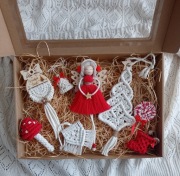 Zestaw ozdób świątecznych box prezentowy 