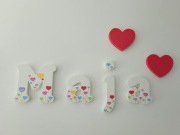 Literki drewniane na ścianę 