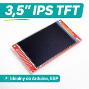 3.5 calowy ekran LCD IPS SPI 480X320 ILI9488 moduł wyświetlacza SD