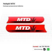 Nalepki Naklejki do kosiarki / traktorka MTD 