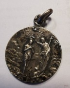 Antyczny srebrny medalik – Chrzest Chrystusa, 1926 r.