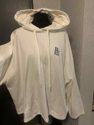 ZARA szeroka bluza z kapturem wdzianko kangurka casual dresy oversize napis