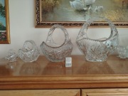 Kryształowe kosze komplet.