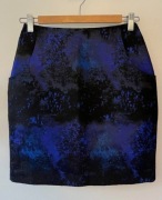 H&M nowa spódniczka spódnica satynowa granat czarna satyna 36 S