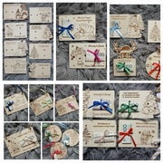 Bon podarunkowy drewniany na prezent na święta pod choinkę upominek mikołaj