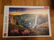Trefl Puzzle 2000 Wodospad Haifoss Islandia 