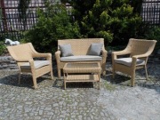 Meble z technorattanu EWA komplet zestaw kremowe