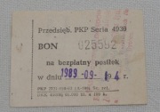Bon na posiłek PKP 