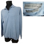 *SWETER L M&S POLO BLUZKA SWETER MIĘKKI MIŁY DELIKATNY MĘSKI