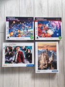 Puzzle x4 Trefl 1000, Clementoni 1000, Clementoni 1500 zestaw puzzli
