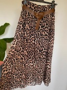 Spódnica w panterkę z paskiem